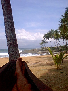 It's tough in the hammock