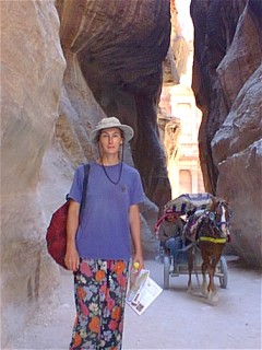 The treasury taxi arrives at Petra